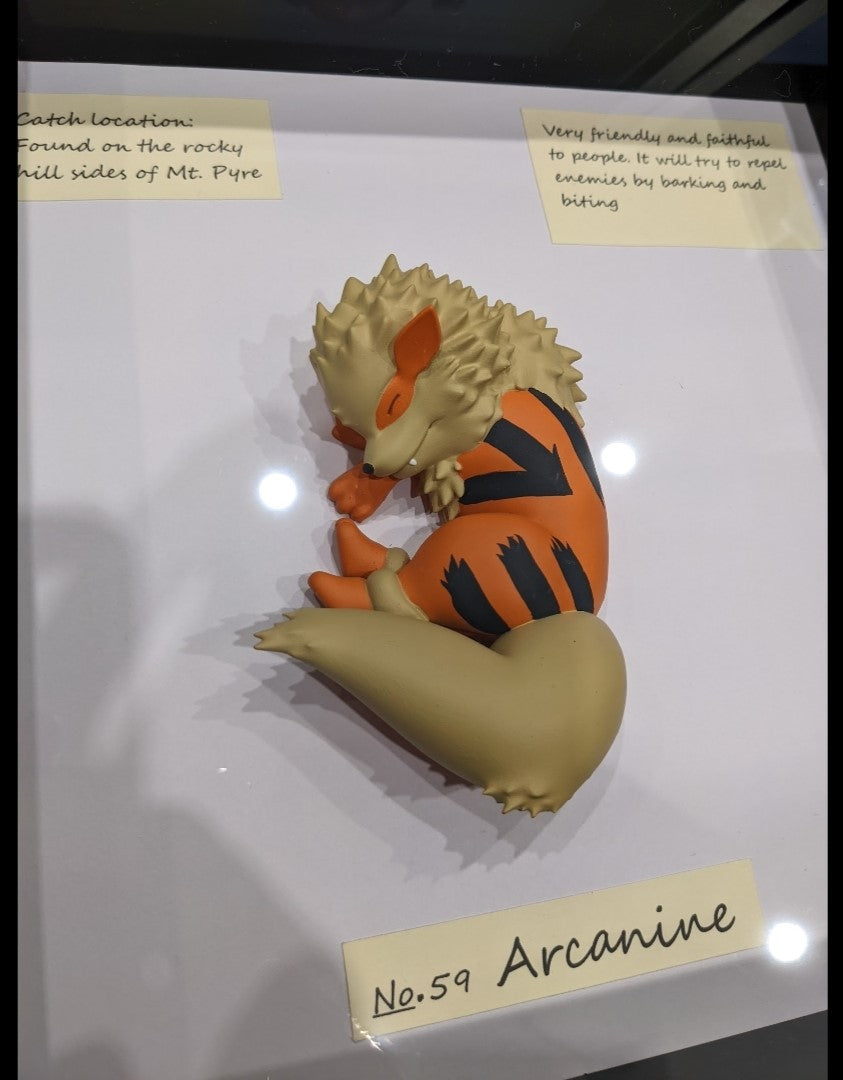 Pokemon inspired handmade Arcanine taxidermy