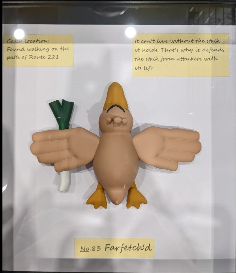 Pokemon inspired handmade Farfetch'd taxidermy