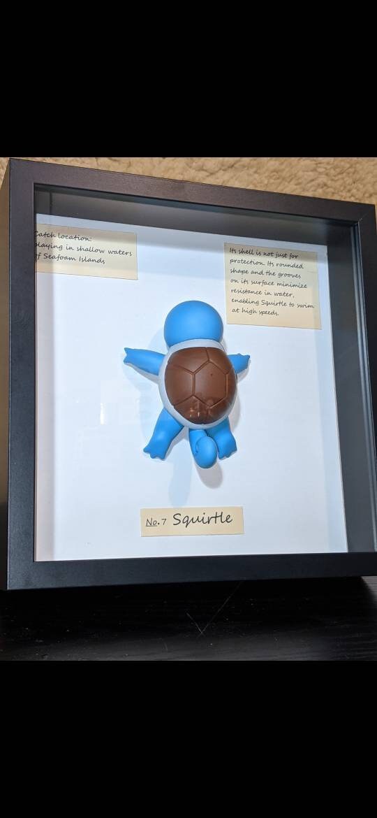 Handmade Pokemon inspired taxidermy Squirtle