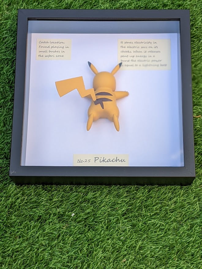 Handmade Pokemon inspired taxidermy Pikachu